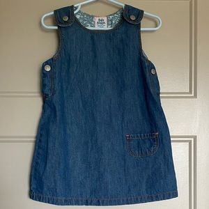 Baby Boden Cotton Jean Dress. Size 18-24m.
